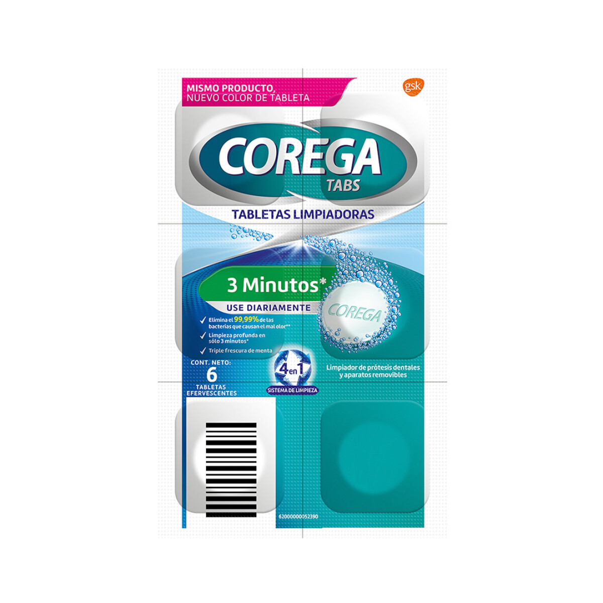 Tabletas Limpiadoras Corega Cleanser 5 Unidades 