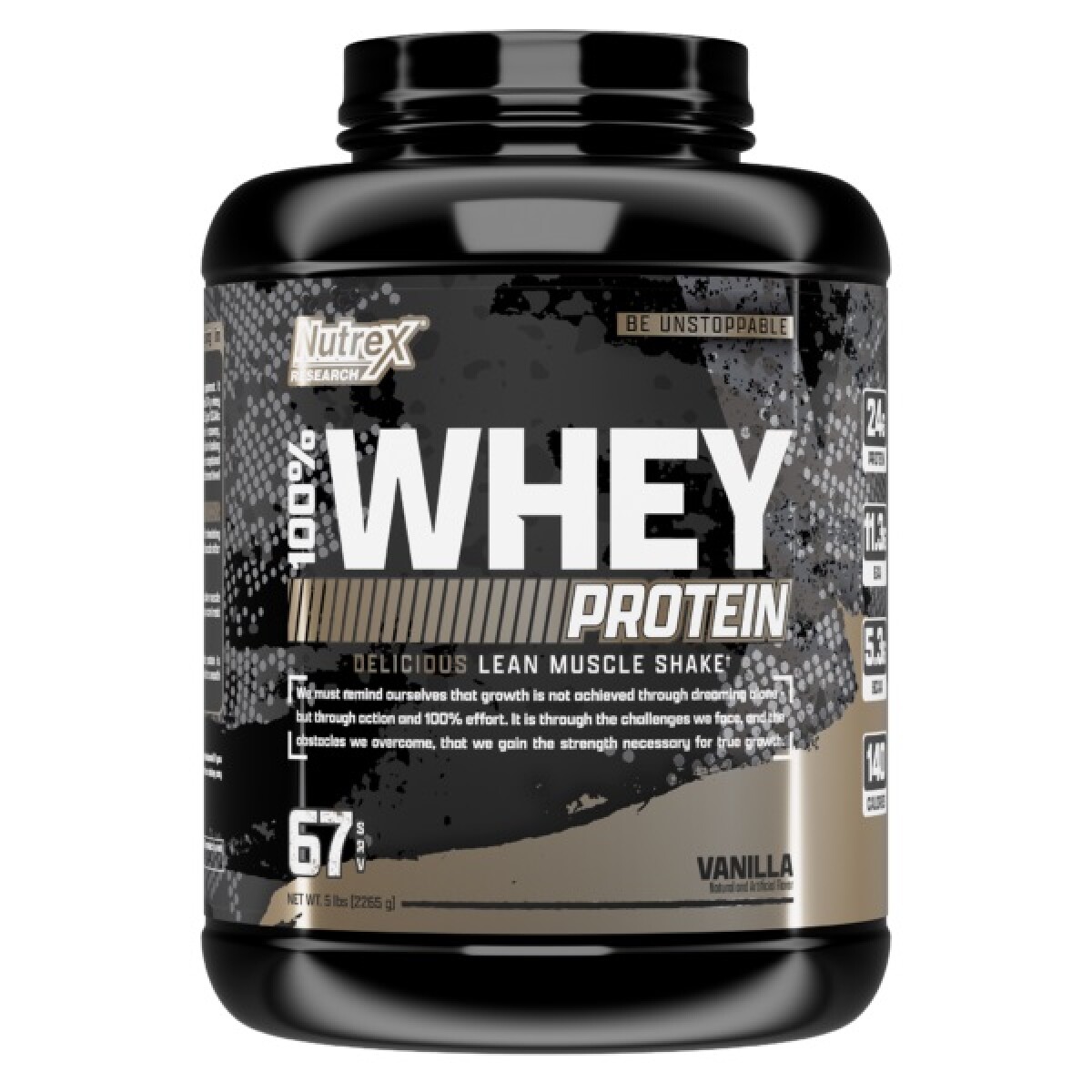 100% Whey Protein Nutrex Vanilla 5 Lbs. 