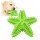 Juguete Dental Estrella Mordible con Silbato para Perros Verde