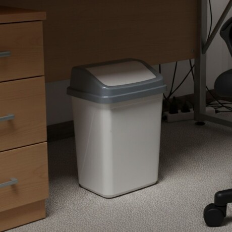 Tarro de residuos 10L con tapa vaivén BLANCO