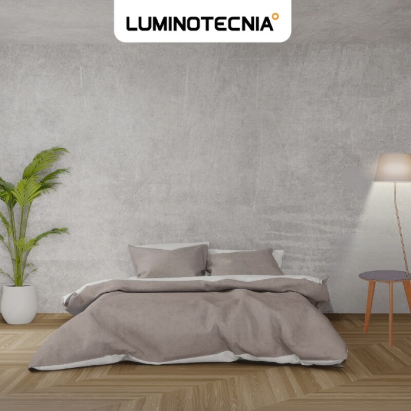VELADOR DE PIE TRIA CON PANT BEIGE Ø40 E27 VELADOR DE PIE TRIA CON PANT BEIGE Ø40 E27