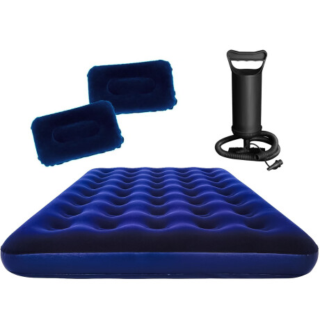 Colchon Inflable Bestway 2p C/ Inflador + 2 Almohadas Cmb000511