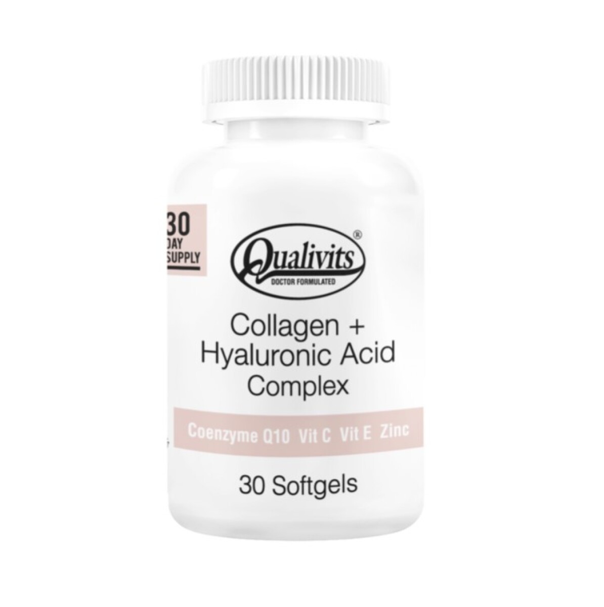 Colágeno + Ácido Hialurónico Qualivits 30 Cápsulas 
