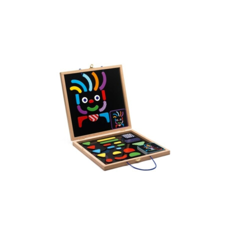 Piezas Magneticas de madera Djeco Geobonhomme 4 años en adelante