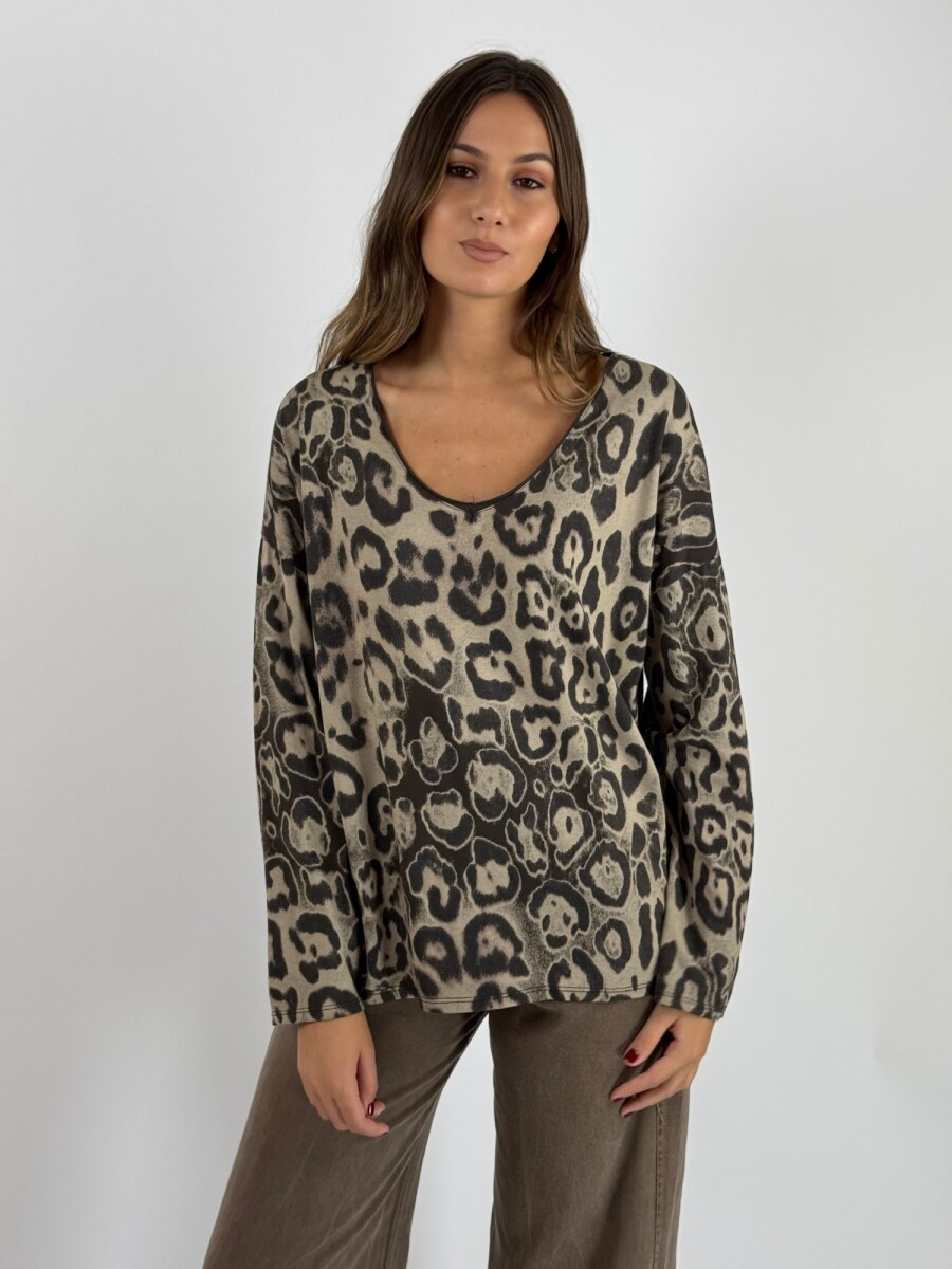 BLUSA SANTANA - MARRON 