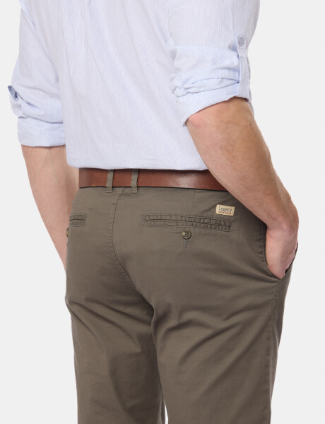 PANTALON CLÁSICO CON SPANDEX Verde