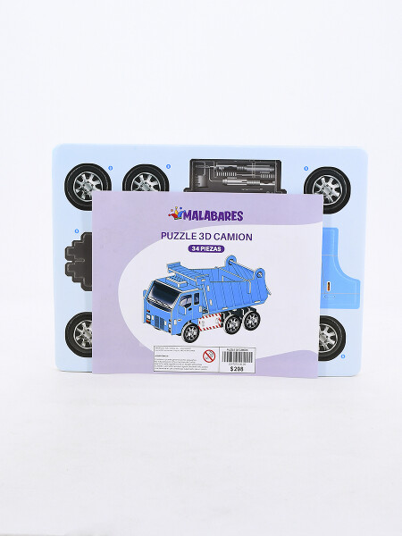 PUZZLE 3D CAMIÓN AZUL