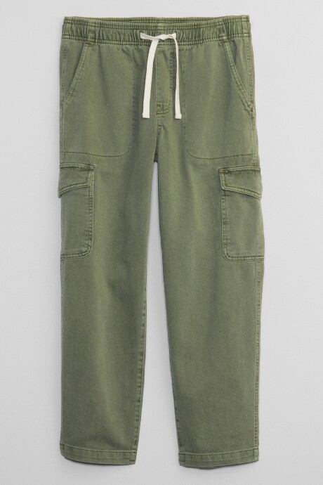 Jean Cargo Con Elástico Mujer Mesculen Green