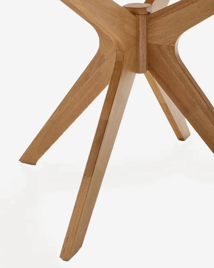 Mesa redonda Naanim de chapa de de roble Ø 120 cm