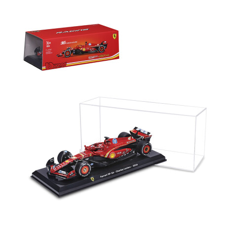 Auto Bburago Formula 1 Ferrari con Exhibidor Escala 1:24 Charles Leclerc