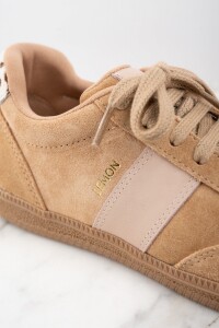 Zapatilla Gamuza Combinada Mocha