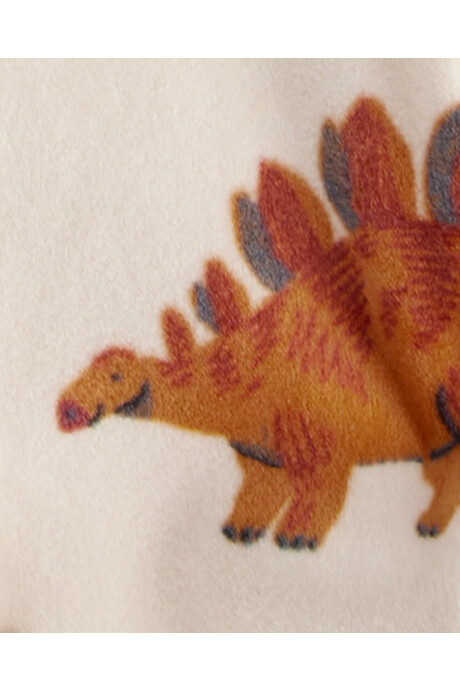 Pijama una pieza de micropolar, con pie, diseño dinos Sin color