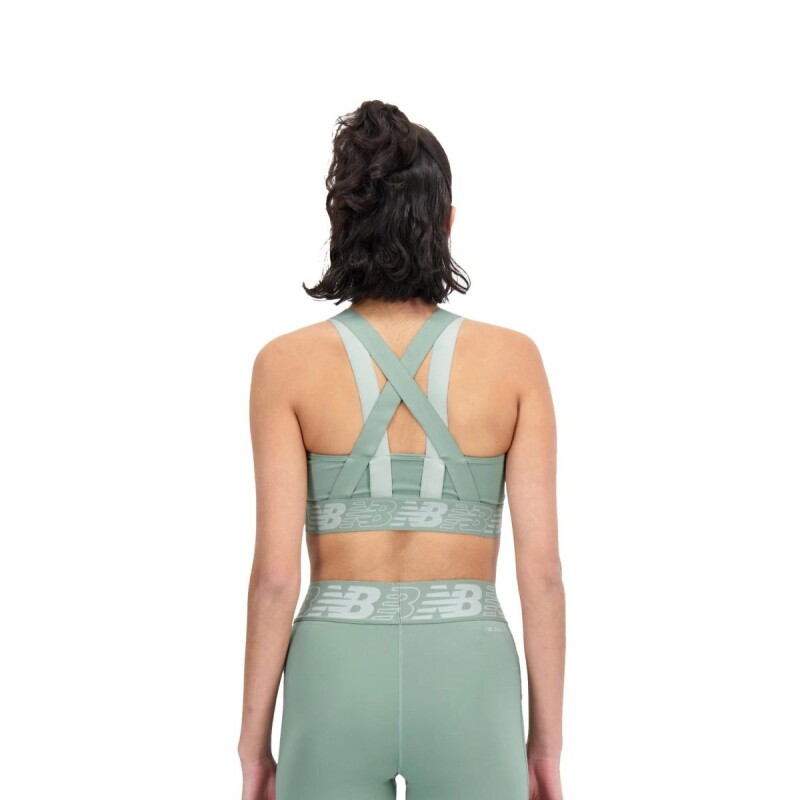 Top New Balance Relentless Crop Verde