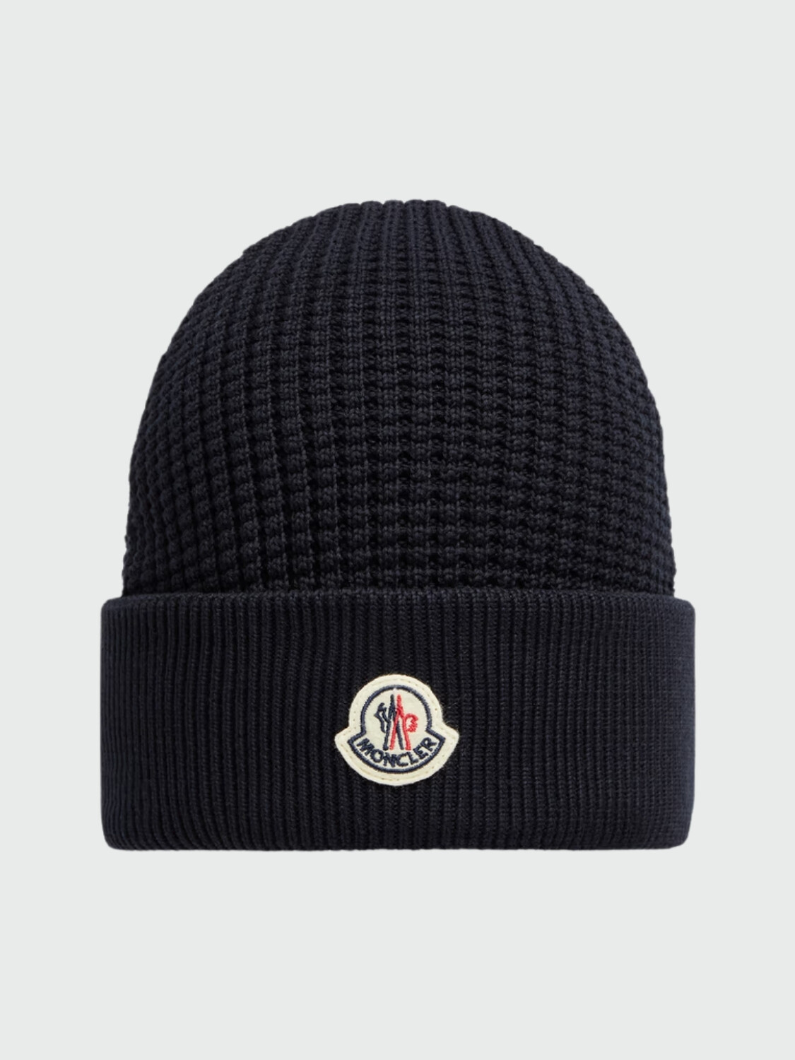 Moncler - Gorro de Algodón Texturizado Azul