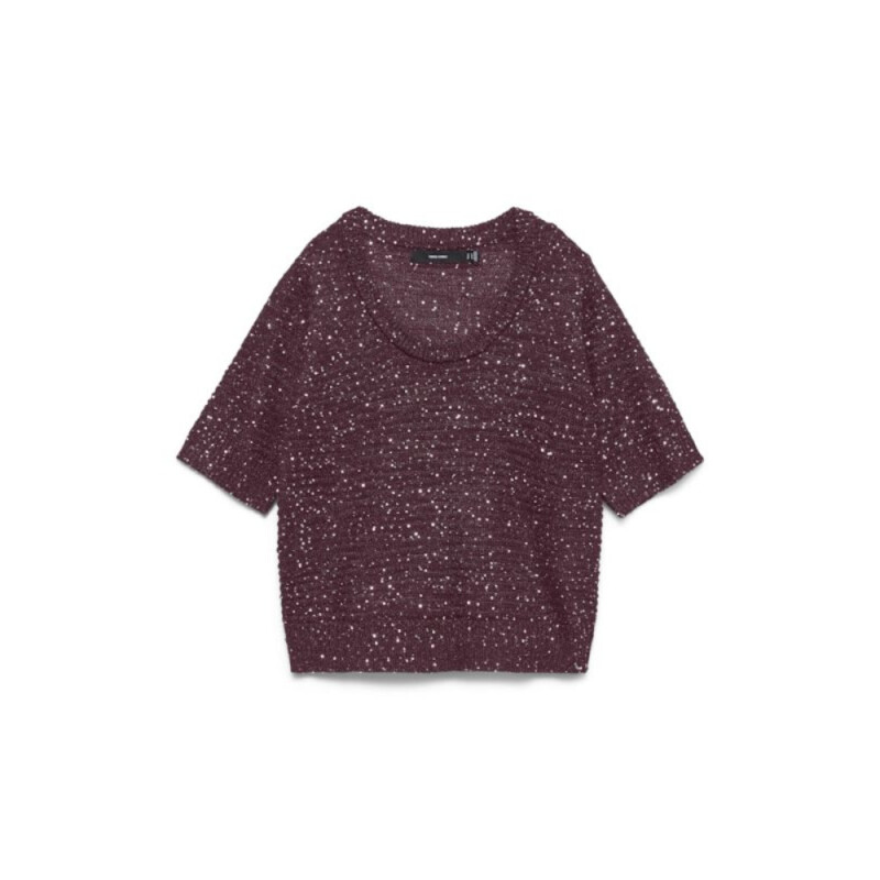 VMLEILANI STITCH 2/4 U-NECK PULLOVER Winetasting