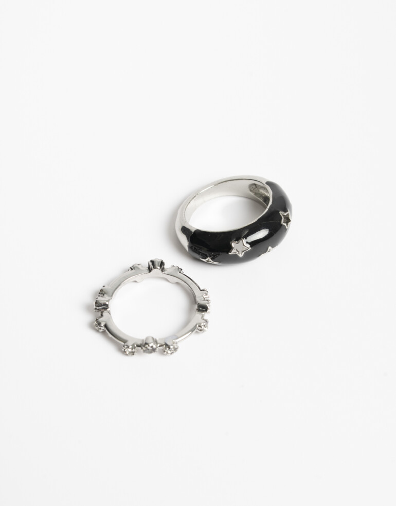 Sets Anillos Color Set De Anillos - Plateado