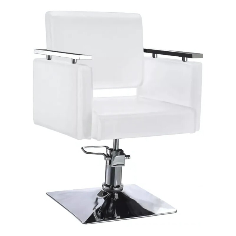 Sillon de Peluqueria y Barberia Hidraulico Giratorio Blanco