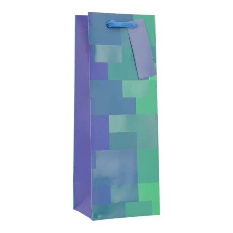 Bolsa Botella Top Diseño Moderno Violeta y Verde