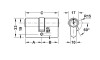 Cilindro para puerta negro 40 - 40mm Cilindro Para Puerta Negro 40 - 40mm