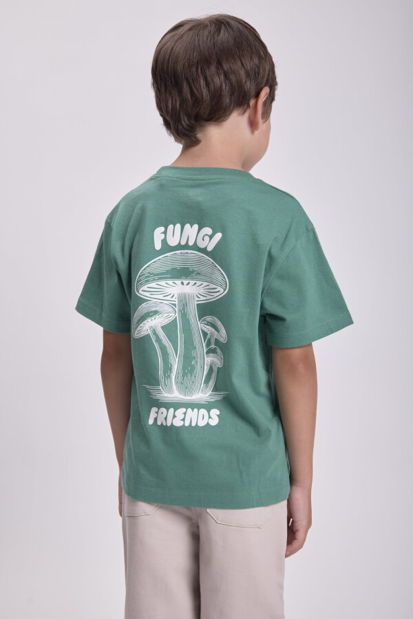 Remera estampa Fungi Verde