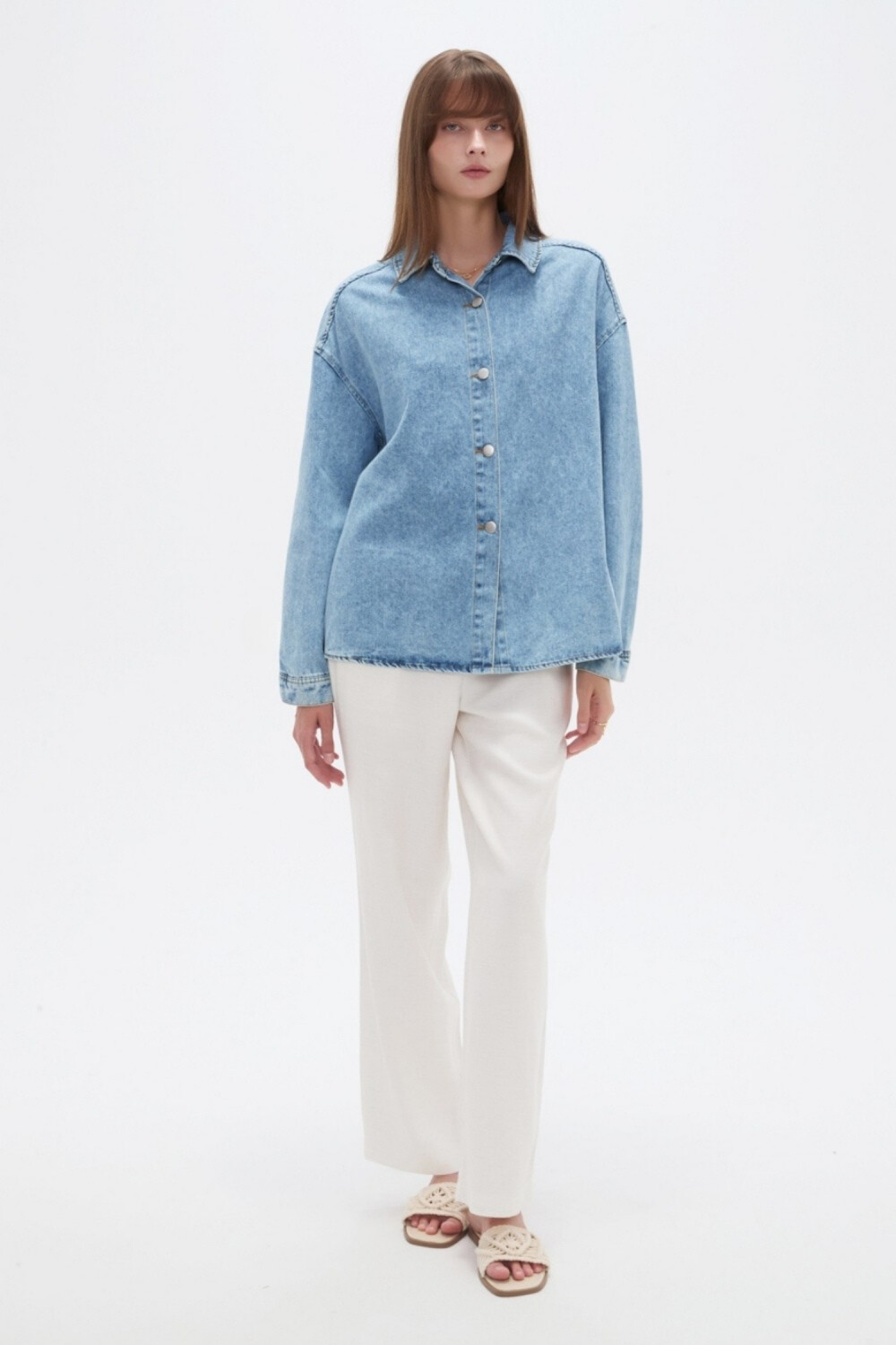 Campera Hira Azul Grisaceo