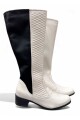 BOTA BENDITAS MUJERES CAÑA LARGA CON NEOPRENO Blanco