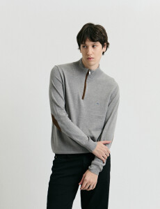 470996 SWEATER MEDIO CIERRE HARRINGTON LABEL Gris
