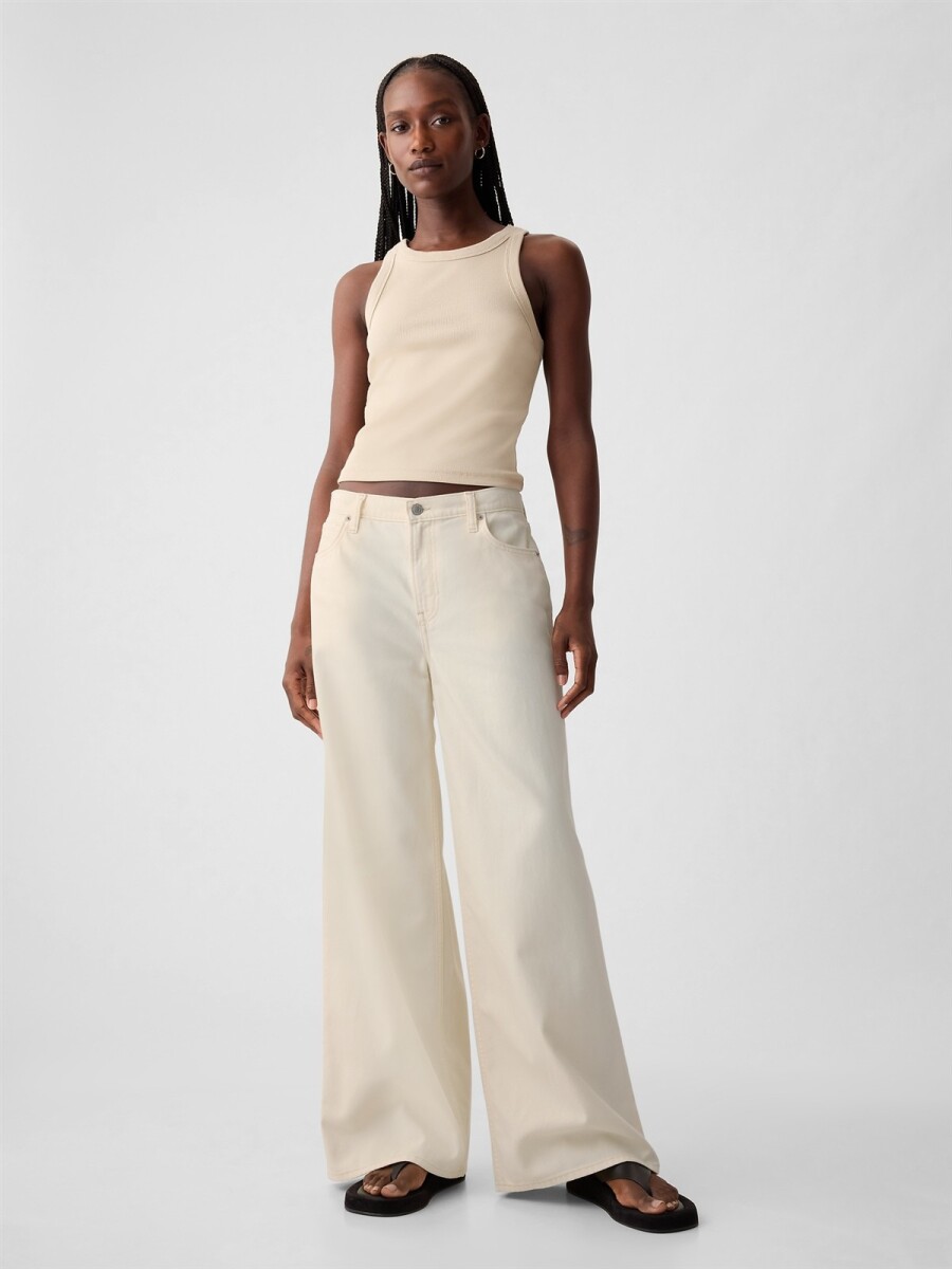 Jean Baggy Mujer - Ecru 