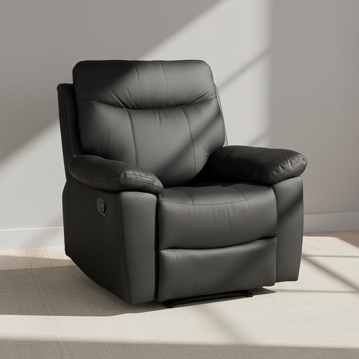 RECLINER - 1 CUERPO SIMIL-CUERO NEGRO LEXUS 