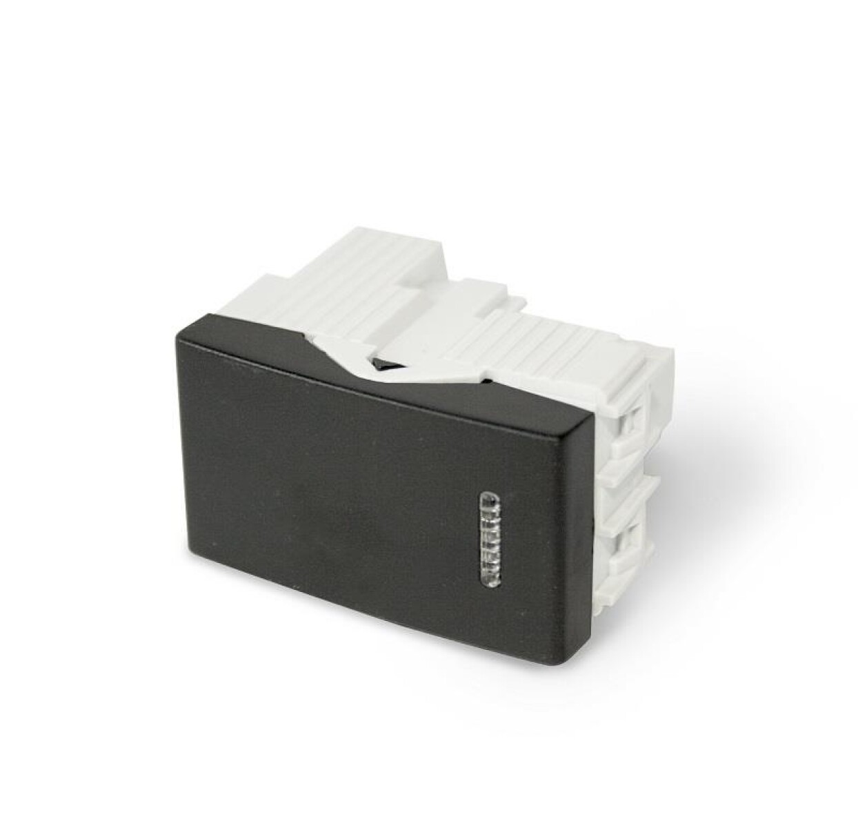 INTERRUPTOR UNIPOLAR PULSADOR SIMPLE NEGRO - LM 