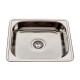 Pileta Simple Brillo De Acero Inoxidable 60X40X20Cm Para Cocina Dgc Incluye Valvula Sifon Y Canastilla.