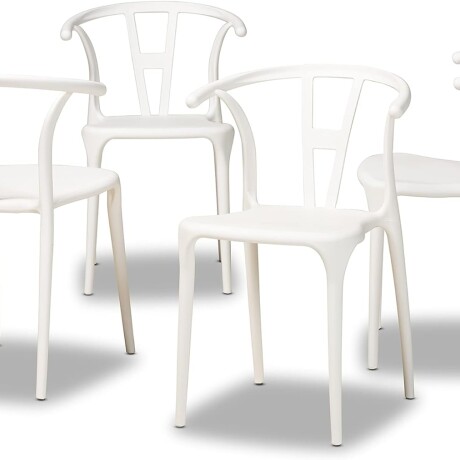 Silla Wishbone de jardin Blanco