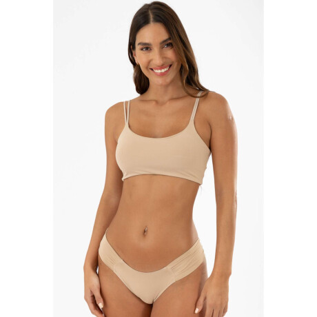 Bikini frunce sacks Marron