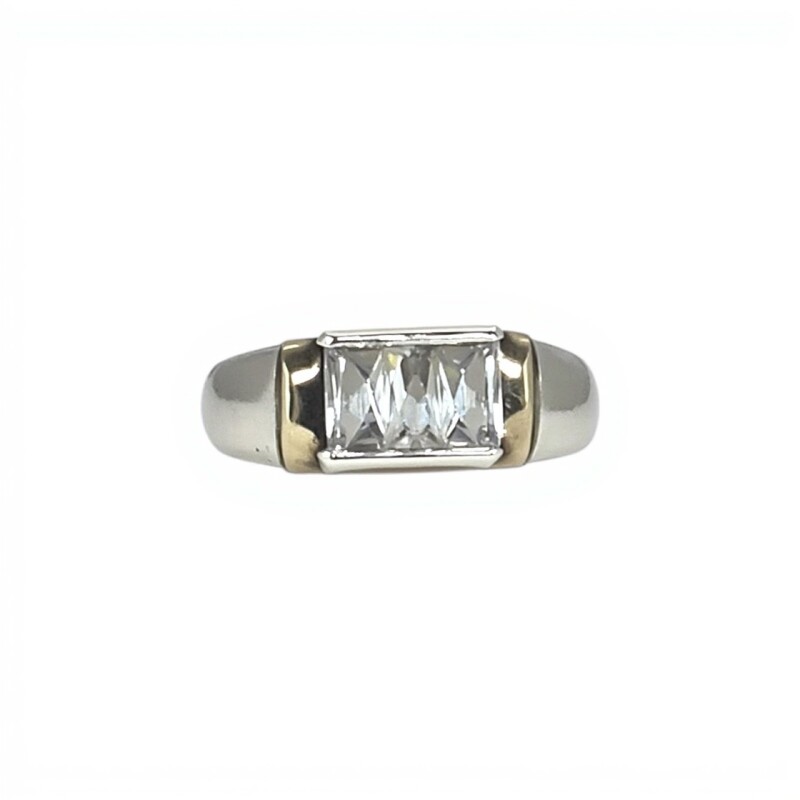 Anillo Varios-Plata y Oro-Piedra Zirconia-AN5133 conpiedra