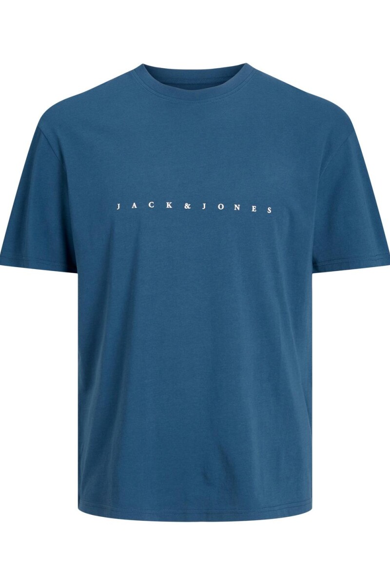 Camiseta Star Texto Estampado Ensign Blue