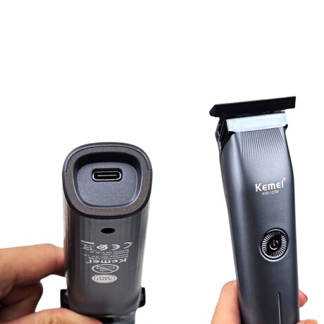 Corta Pelo Barba Recargable Inalámbrica Kemei KM-1259 Gris