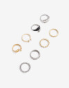 Sets Anillos Strass Sets 8 Anillos - Combinacion Bicolor