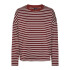 VMABBY LS O-NECK TOP JRS CORE-12 1 Fired Brick/Stripes SNOW WH