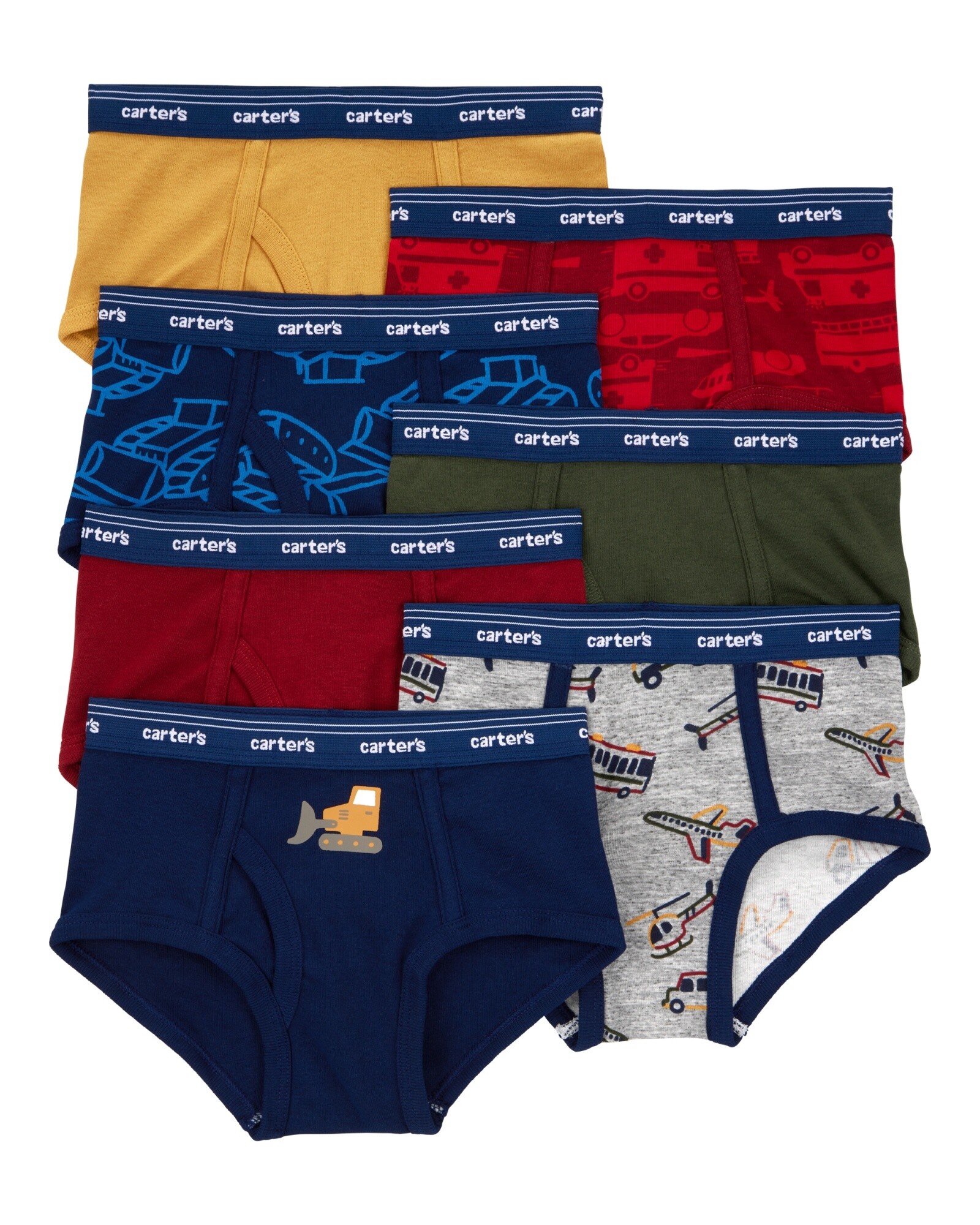Pack siete calzoncillos slip de algodón, diseño construcción Sin color