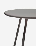 Mesa redonda de exterior Montjoi de acero con acabado gris Ø 70 cm