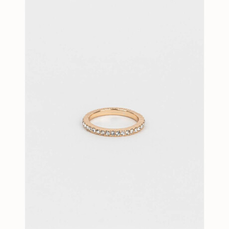 Anillo Con Strass Dorado