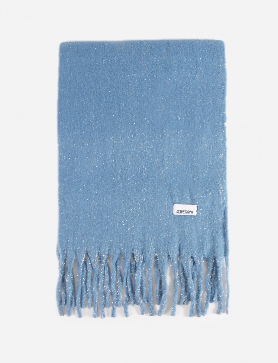 Bufanda lisa lurex - celeste 