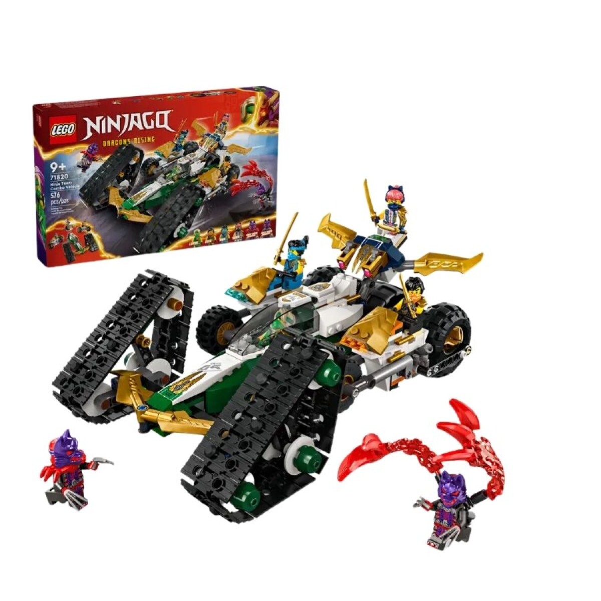 LEGO® NINJAGO Vehículo Combinado del Equipo Ninja (71820) Set 4 en 1 