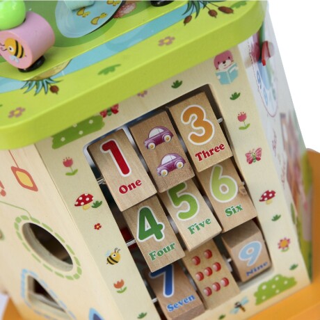 Caja Didáctica Infantil Juego de Actividades 9en1 de Madera Multicolor