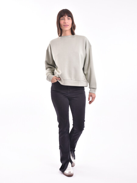 BUZO LIZA VERDE GRISACEO