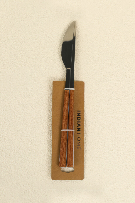 Cuchillo Mango Efecto Madera, Set 2pcs Plateado