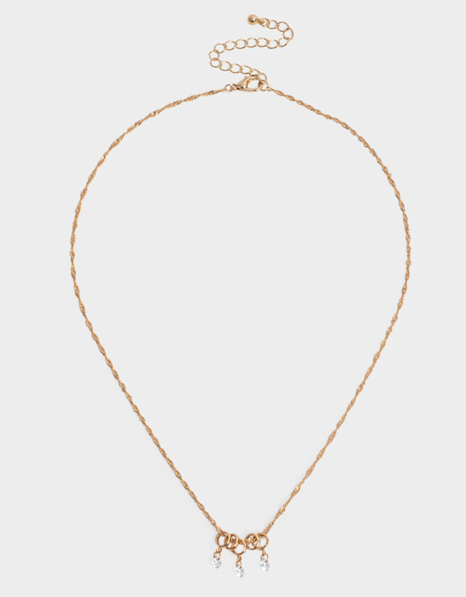 Cadena Corta con Dije Strass Crystal Cadena Corta Con Dije Strass Crystal - Dorado
