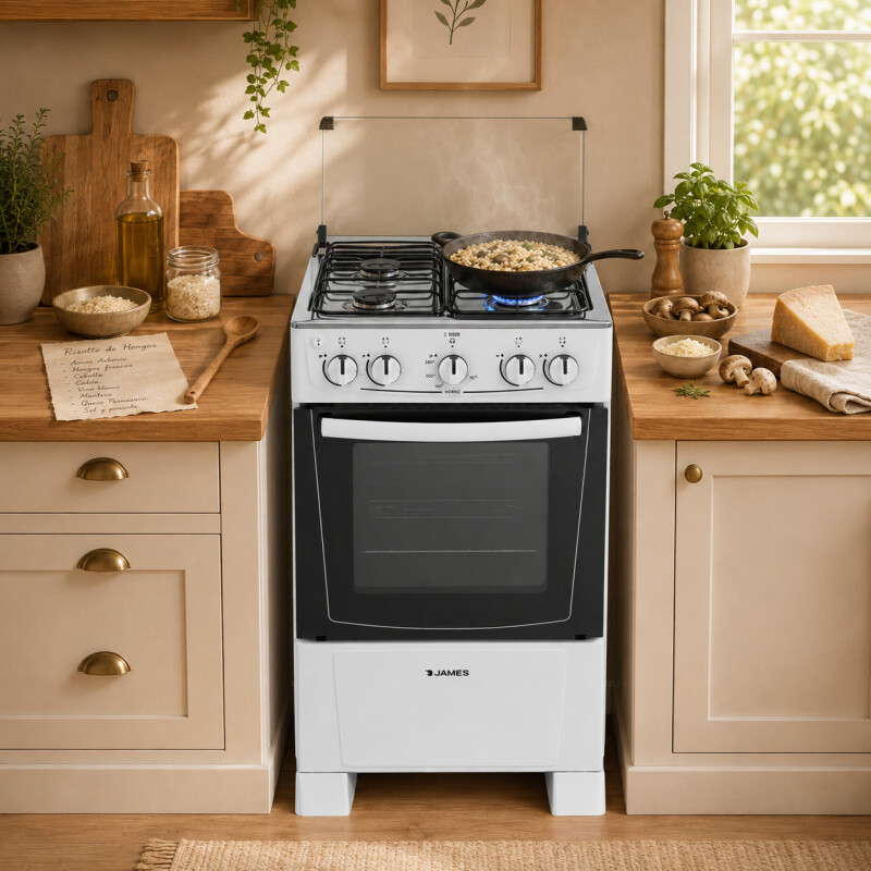 Cocina A Gas James 4 Hornallas C 105 B - Blanca Cocina A Gas James 4 Hornallas C 105 B - Blanca