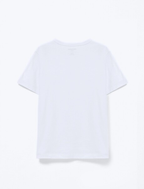 CAMISETA BÁSICA INFANTIL MANGA CORTA BLANCO