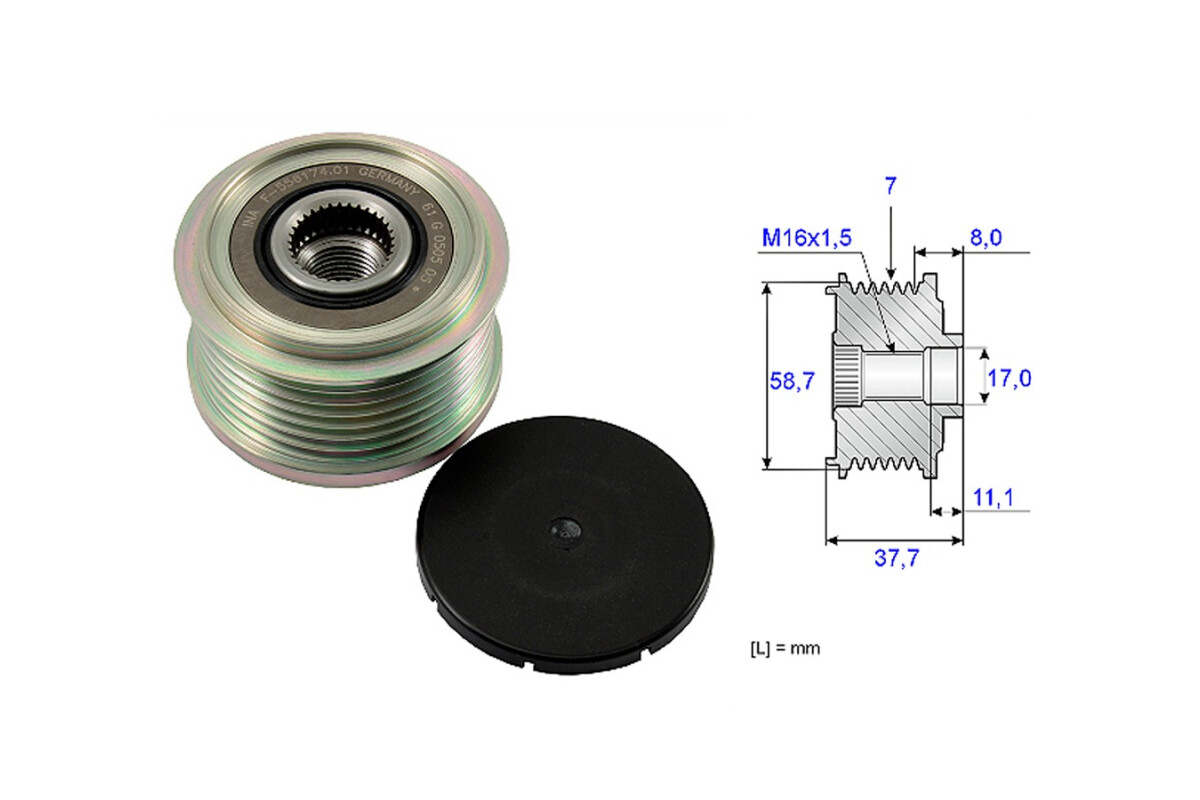 Polea Alternador Marcha Libre Ford Ranger 4X2/Ranger 4X4 Mazda Bt50 4X4/Bt50 Toyota Hilux 04-25 Polea Alternador Marcha Libre Ford Ranger 4X2/Ranger 4X4 Mazda Bt50 4X4/Bt50 Toyota Hilux 04-25